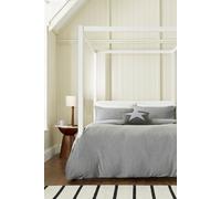 Helena Springfield 'Jersey' Cotton Duvet Cover Set in Grey | Size: Super King Helena Springfield Grey Super King