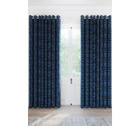 'Leni' Cotton Lined Curtains Helena Springfield Blue 167cm width x 183cm drop