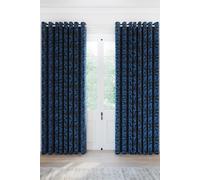 Helena Springfield 'leni' Cotton Lined Curtains In Blue Blue 228cm width x 228cm drop