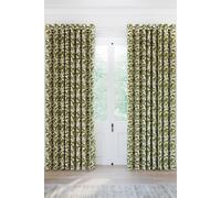'Leni' Cotton Lined Curtains Helena Springfield Green 167cm width x 183cm drop