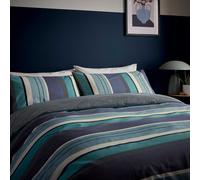 Helena Springfield Loft Living Horizon Stripe Kingsize Duvet Cover SET, Navy