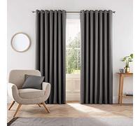 Helena Springfield London Eden Curtains, Polyester, Charcoal, 90x72