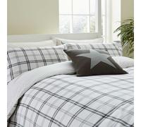 Helena Springfield Long Island Hunter's Check Kingsize Duvet Cover Set, Grey