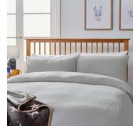 Helena Springfield Long Island Muslin Super Kingsize Duvet Cover SET, Silver