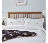 Helena Springfield Long Island Tufted Star Double Duvet Cover SET, Silver