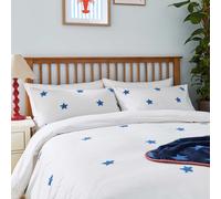 Helena Springfield Long Island Tufted Star Kingsize Duvet Cover SET, Colbalt