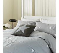 Helena Springfield Long Island Tufted Star Kingsize Duvet Cover Set, Grey
