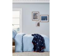 Helena Springfield 'muslin' Cotton Duvet Cover Set In Blue Blue