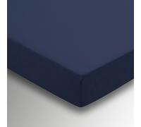Helena Springfield Plain Dye, 50/50 Percale, Double Fitted Sheet, Navy