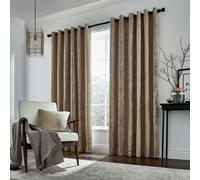 Helena Springfield Roma Lined Curtains 90" x 72", Truffle