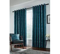 Helena Springfield Roma Lined Eyelet Curtains Emerald