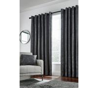Helena Springfield 'roma' Woven Lined Curtains In Dark Grey Dark Grey 229cm width x 229cm drop