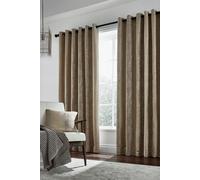 'Roma' Woven Lined Curtains Helena Springfield Light Tan 228cm width x 183cm drop