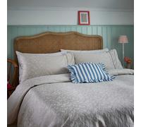Helena Springfield Secret Garden Floral Trail Jacquard Double Duvet Cover SET, Soft Linen
