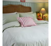 Helena Springfield Secret Garden Gingham Print Double Duvet Cover SET, Green