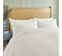 Helena Springfield Secret Garden Margo Embroidery Super Kingsize Duvet Cover SET, White