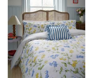 Helena Springfield Secret Garden Sweetpea Print Super Kingsize Duvet Cover SET, Blue