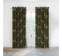 Helena Springfield Simply Scandi Frey Lined Curtains 90" x 90", Green