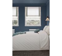 Helena Springfield 'ticking Stripe' Cotton Duvet Cover Set In Teal Teal Single