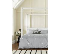 Helena Springfield Long Island Tufted Star Super Kingsize Duvet Cover Set, Grey