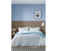 Helena Springfield 'Twill Stripe' Duvet Cover Set in Blue | Size: Super King Helena Springfield Blue Super King