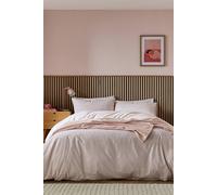 Helena Springfield Calico & Chalk Twill Stripe Super Kingsize Duvet Cover SET, Pink