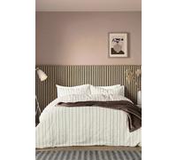 Helena Springfield 'Waffle Stripe' Duvet Cover Set in Brown | Size: Single Helena Springfield Brown Single