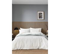 Helena Springfield 'Waffle Stripe' Duvet Cover Set in Grey | Size: Double Helena Springfield Grey Double