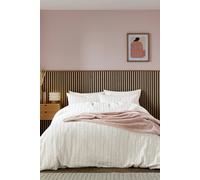 Helena Springfield 'Waffle Stripe' Duvet Cover Set in Pink | Size: Double Helena Springfield Pink Double