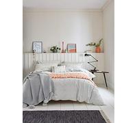 Helena Springfield Woven Spot Cover Set Silver, 100% COTTON, Double