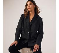 Helene Berman Glitter Stretch Jersey Blazer GOLD SIZE 10