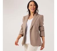 Helene Berman Linen Mix Stretch Blazer CREAM SIZE 10