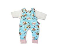 Heless 1085 - Clothing Set for Dolls in Unicorn Emil and Fairy Emma Design, 2 Pieces with Romper with T-Shirt, Size 28 - 35 cm