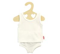 Heless 1221 Doll Clothes Made of Elastic Jersey Material, 2-Piece Underwear Set in White with Vest and Briefs for Dolls and Cuddly Toys Size 28 - 35 cm