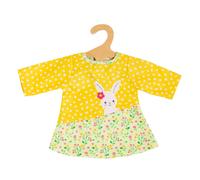 Heless 1355 - Clothes for dolls in Bunny Lou design, Tunic dress with bunny application and flower print for dolls and stuffed animals Size 28-35 cm