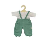 Heless 1416-Clothes 100% organic cotton, 2-Piece Set with Dungarees in Sage Gree