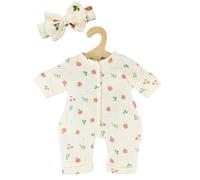 Heless 1681 Muslin Doll Romper Cheeky Fruit with Cute Headband 100% Organic Cotton for Dolls and Cuddly Toys Size 28-35 cm