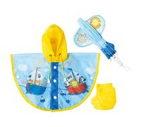 Heless 175 175-Rain Set for Dolls in Sailing Friends Design, 3 Piece (US IMPORT)