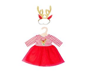 Heless 2151 - Christmas Dress for Dolls in Reindeer Rudi Design, Inc (US IMPORT)
