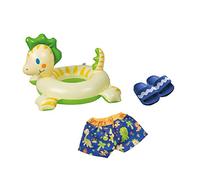 Heless 22 - Dino Swimming Set 3 Pieces with Swimming Trunks and Swimming Ring Size 35-45 cm for Bath Fun on Hot Summer Days