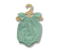 Heless 2413 - Clothes 100% Organic Cotton, Mint Ruffled Bodysuit for Dolls and P