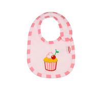Heless 255 Doll Accessories Bib Emily's Cupcake in Pink and with Embroidery, Suitable for Dolls and Cuddly Toys
