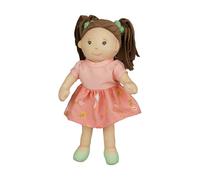 Heless 506 - Rag Doll Girl Pink with Cute Dress to Put on and Take Off, Approx. 22 cm Soft Doll for Cuddling, Playing and Loving