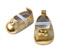 Heless 7471 - Glitzerballerinas für Puppen, gold, Größe 30 - 34 cm