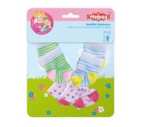 Heless Doll Socks 8791 – Set of 3, Funny Animals Colourful Patterns for Dolls 28–35 cm