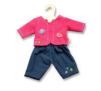 Heless Doll Clothes - Jacket with Jeans for 35 to 45 cm Size Dolls (Assorted Colors) - Includes Coat Hanger - Suitable for 3 to 8 Years Old Girls