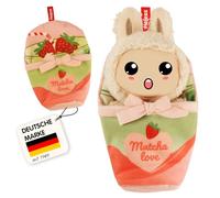 Heless Monster Styles 7523 Doll Sleeping Bag in Matcha Design with Strawberries, with Loop, Kawaii Set for Monster Size 15 cm