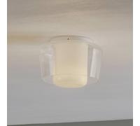 Helestra Canio glass ceiling light, clear outside