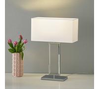 Helestra Enna table lamp, 2.53 cm high, E14, white, textile