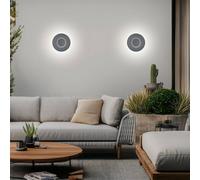 Helestra LED outdoor wall lamp BUD 44, not dimmable, grey, IP65